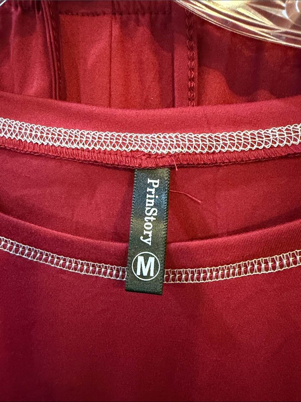 Cozy Long-Sleeve Pajama Set in Burgundy NWOT - Picture 2 of 7